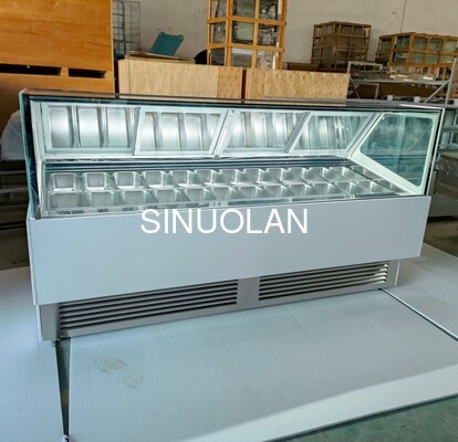 24Pans Ice Cream Gelato Display Fridge Dessert Counter Big Size