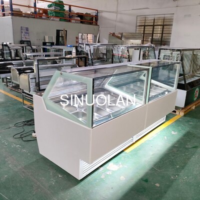 R404a R290 Commercial Gelato Display Freezer Ice Cream Display Chiller