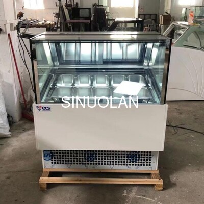 10Pans Commercial Gelato Display Freezer Hard Icecream Refrigerator