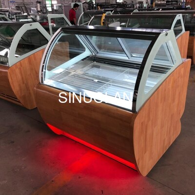 Commercial Popsicle Display Freezer Air Cooling CE Certified