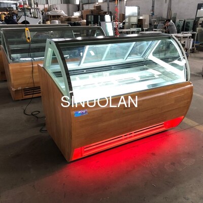 Commercial Popsicle Display Freezer Air Cooling CE Certified