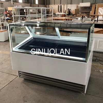 Temperature Adjustable Popsicle Display Freezer Italian Gelato Ice Cream Showcase
