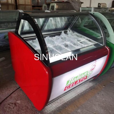 Dessert Retail Shop Popsicle Display Freezers Fan Cooling For Gelato Ice Cream