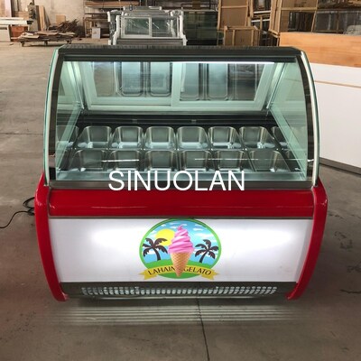 Commercial Ice Popsicle Display Case Upright Refrigeration Counter