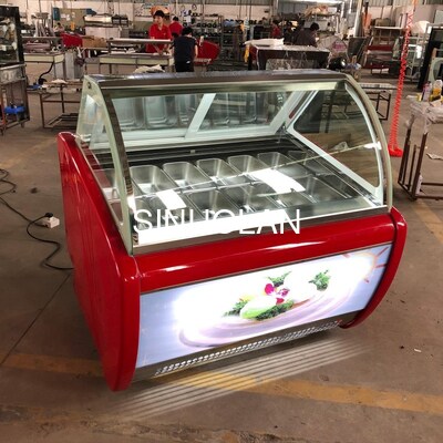 R290a Popsicle Display Freezer Customized Body Color for Gelato Ice Cream