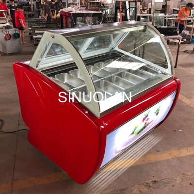 R290a Popsicle Display Freezer Customized Body Color for Gelato Ice Cream