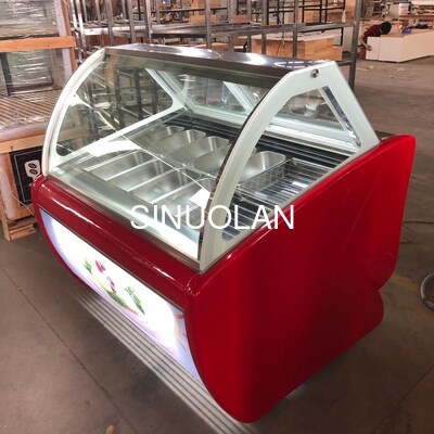 R404a Popsicle Display Freezer Ice Cream Showcase Refrigerated Cabinet