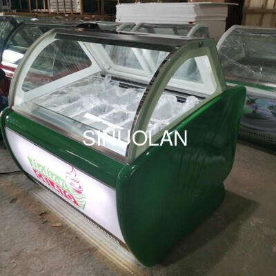 R404a Gelato Display Freezer Popsicle Ice Cream Freezers for Dessert Retail Shop