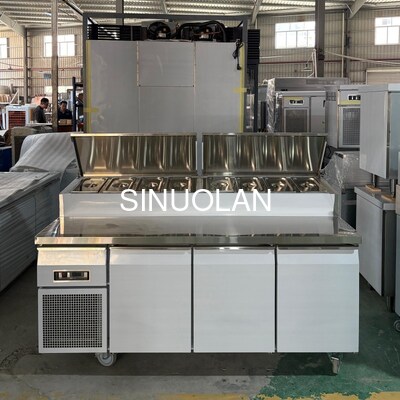 Stainless Steel Refrigerated Sandwich Salad Preparation Freezer