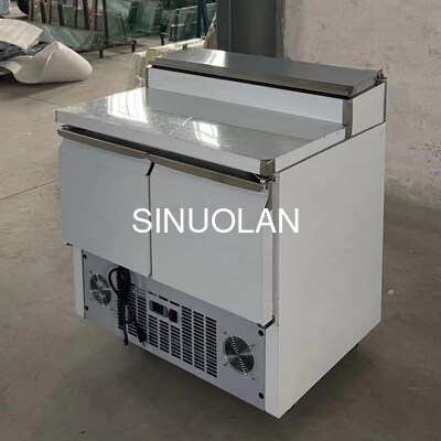 Stainless Steel Pizza Prep Table Restaurant Sandwich Prep Refrigerator
