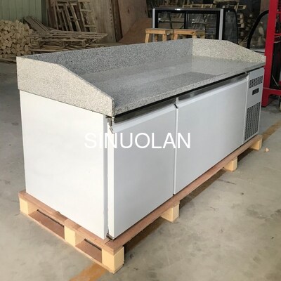 Marble Top and Professional Pizza Prep Table/pizza Display Refrigerator Refrigerated Pizza Counter