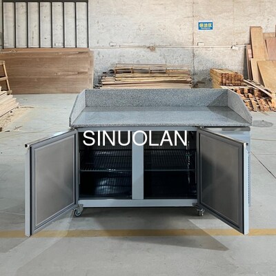 Marble Top and Professional Pizza Prep Table/pizza Display Refrigerator Refrigerated Pizza Counter