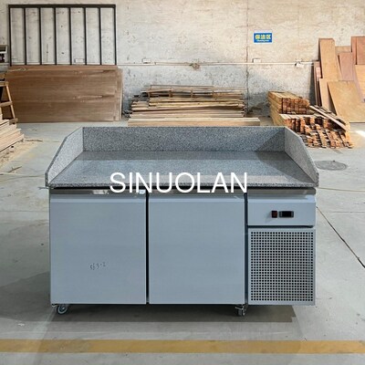 Marble Top and Professional Pizza Prep Table/pizza Display Refrigerator Refrigerated Pizza Counter