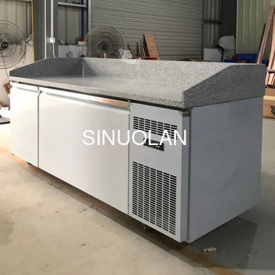 Marble Top and Professional Pizza Prep Table/pizza Display Refrigerator Refrigerated Pizza Counter