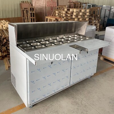 Commercial Refrigerated Sandwich Prep Table Counter Top Salad Prep Table Refrigerator
