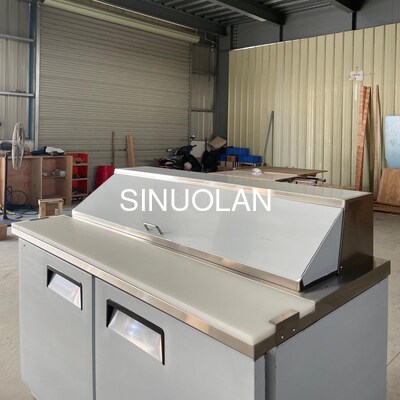 Under Counter Refrigerated Sandwich Prep Table Stainless Steel 2 Door