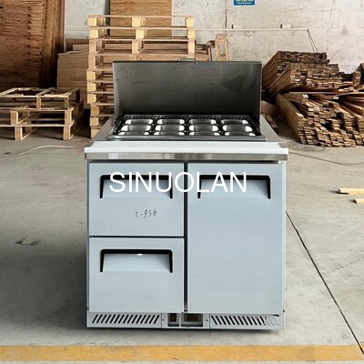 12 Pans Refrigerated Sandwich Prep Table Commercial Counter Top