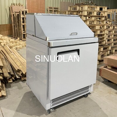 Single Door Kitchen Refrigerated Sandwich Prep Table Air Cooled With Backsplash