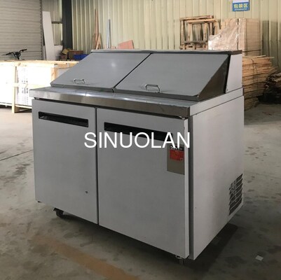 SS201 SS304 Refrigerated Sandwich Prep Table 2 Doors Air Cooling
