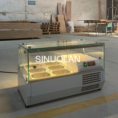 Buffet Refrigerated Counter Top Salad Bar With LCD Temperature Display Screen