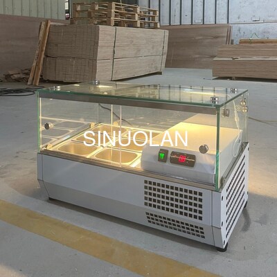 Buffet Refrigerated Counter Top Salad Bar With LCD Temperature Display Screen