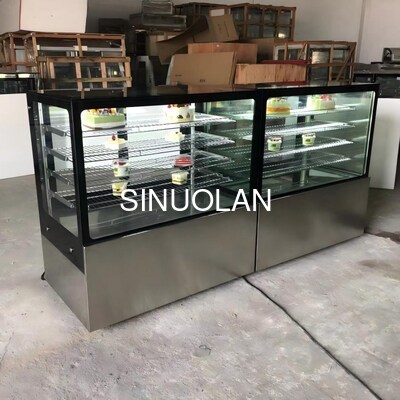 Customized Electric Cake Display Refrigerator Cake Showcase Chiller 4pcs Shelves