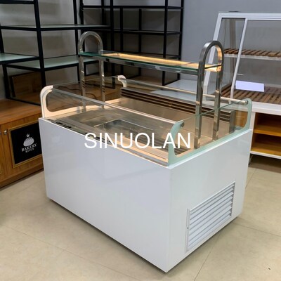Supermarket Top Glass Sandwich Display Chiller Auto Defrost With LED Light
