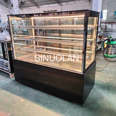 3pcs Shelves Cake Display Fridge LED Lighting Air Cooling For Restaurants