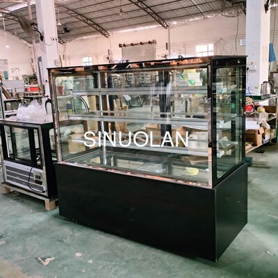 3pcs Shelves Cake Display Fridge LED Lighting Air Cooling For Restaurants