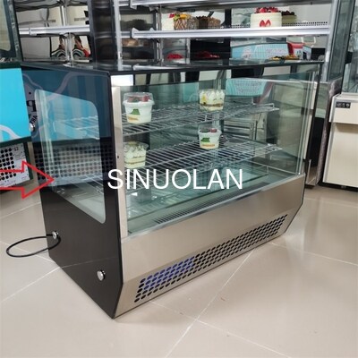 Top Cake Display Cooler Fridge Cabinet Showcase Small Commercial Desktop Refrigerator
