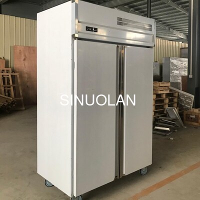 Hotel Kitchen Fridge Vertical Restaurant Refrigerator 2 Door Upright Freezing Freezer