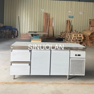 2 Doors 2 Drawers 1800mm Length Undercounter Fridge Freezers Commercial Refrigerator