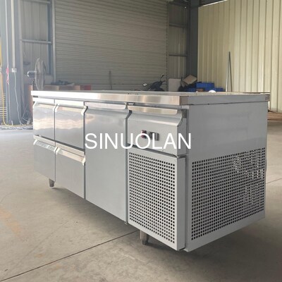 2 Doors 2 Drawers 1800mm Length Undercounter Fridge Freezers Commercial Refrigerator