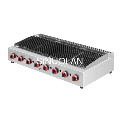 Fast Food Restaurant Equipment Stainless Steel Gas Lava Rock Grill