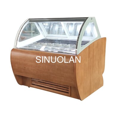 Commercial Gelato Display Freezer Ice Cream Display Refrigerator for Dessert Shop