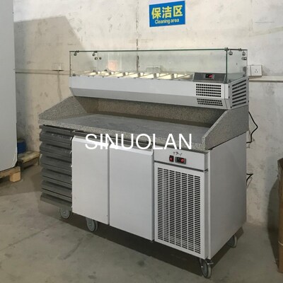 Professional Stainless Steel Pizza Cone Prep Table/pizza Display Refrigerator/refrigerated Pizza Counter