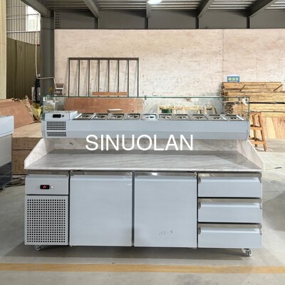 Commercial Counter Top Pizza Prep Table Cooler for Sandwich Salad Display