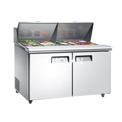 Commercial Refrigerated Sandwich Prep Table Air Cooling Counter Top for Pizza Salad