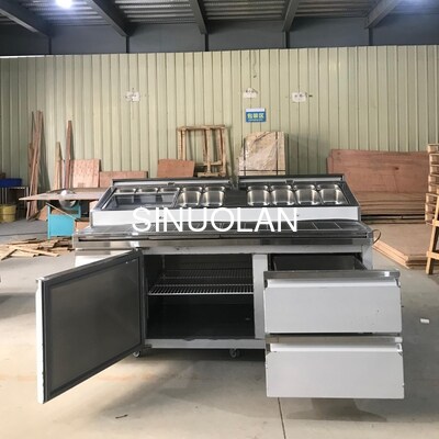 Double Door Refrigerated Pizza Working Table for Kitchen Equipment
