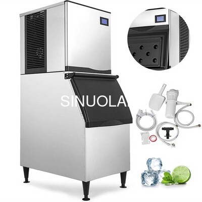 304 Stainless Steel Ice Cube Making Machine Big Capacity 500kg/24h