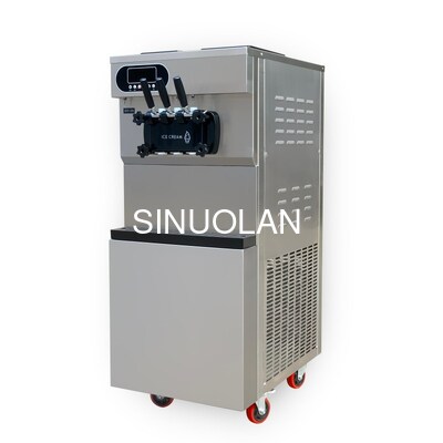 Soft Serve Three Flavor Commercial Ice Cream Maker 22-25L/H 1800W