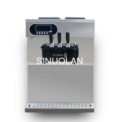 Commercial Soft Serve Ice Cream Making Machine 3 Flavor for Ice Cream Shop