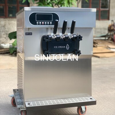 Commercial Soft Serve Ice Cream Making Machine 3 Flavor for Ice Cream Shop