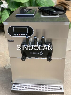 Commercial Soft Serve Ice Cream Making Machine 3 Flavor for Ice Cream Shop