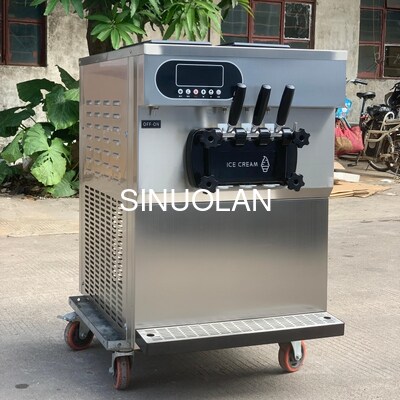 Commercial Soft Serve Ice Cream Making Machine 3 Flavor for Ice Cream Shop