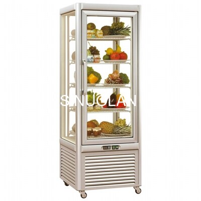 Commercial Bakery Shop Rotating Pastry Display Chiller Standing Counter