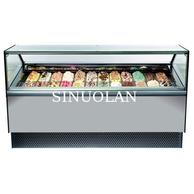Cheap Ice Cream Freezer Showcase with Fan Cooling