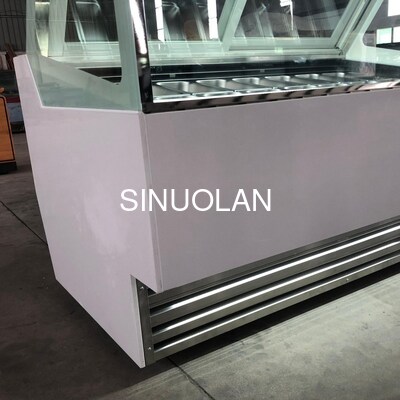 Ice Cream Gelato Display Freezer Upright Digital Control -18~ -22 Cold Plate Showcase
