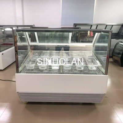 Defogging Commercial Ice Cream Cabinet for Supermarket Gelato Display