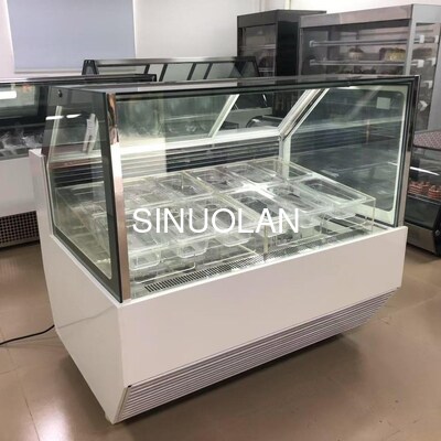 Defogging Commercial Ice Cream Cabinet for Supermarket Gelato Display
